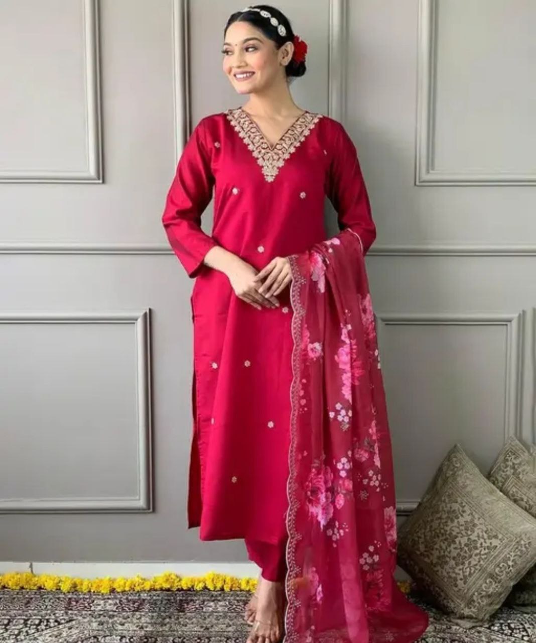 Latest new kurti duptta and bottom set for women